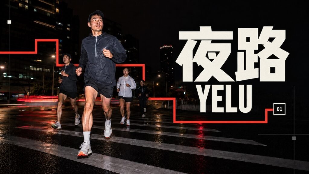 YELU 夜路夜間跑步社群概念網站封面